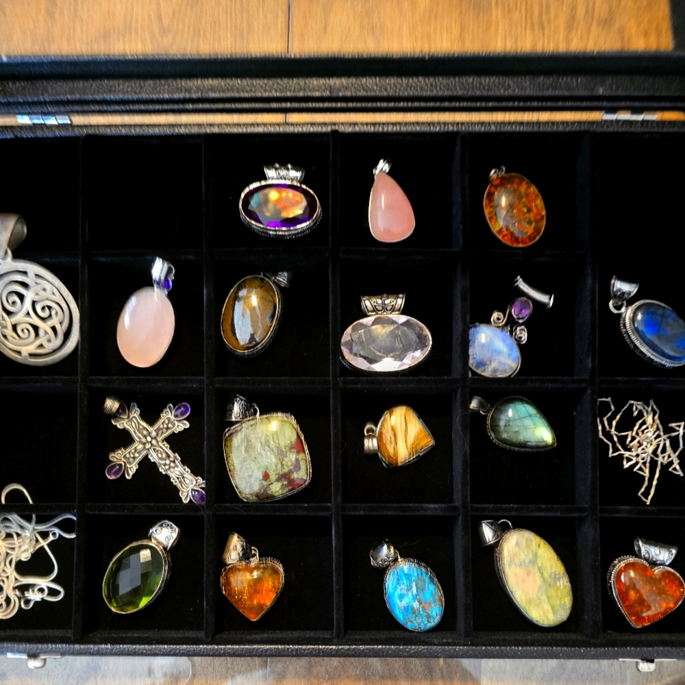 Elegant925Sterling Silver,  Gemstone Pendants And Rings. Some Matching Sets. $79